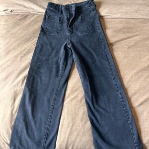 Date Time Pocket Wide Leg Jeans